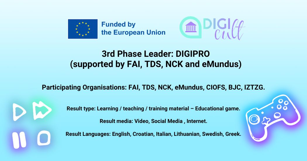 DIGIPRO takes the lead in developing the DIGICULT educational game!